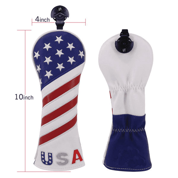 american flag golf head covers set hybrid size