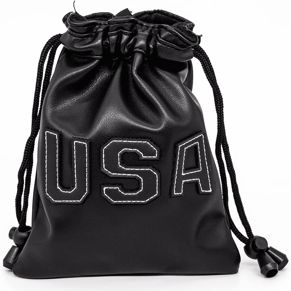 golf bag pouch with drawstring closure