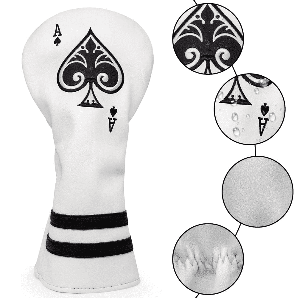 Spade Ace golf headcovers set with embroidery