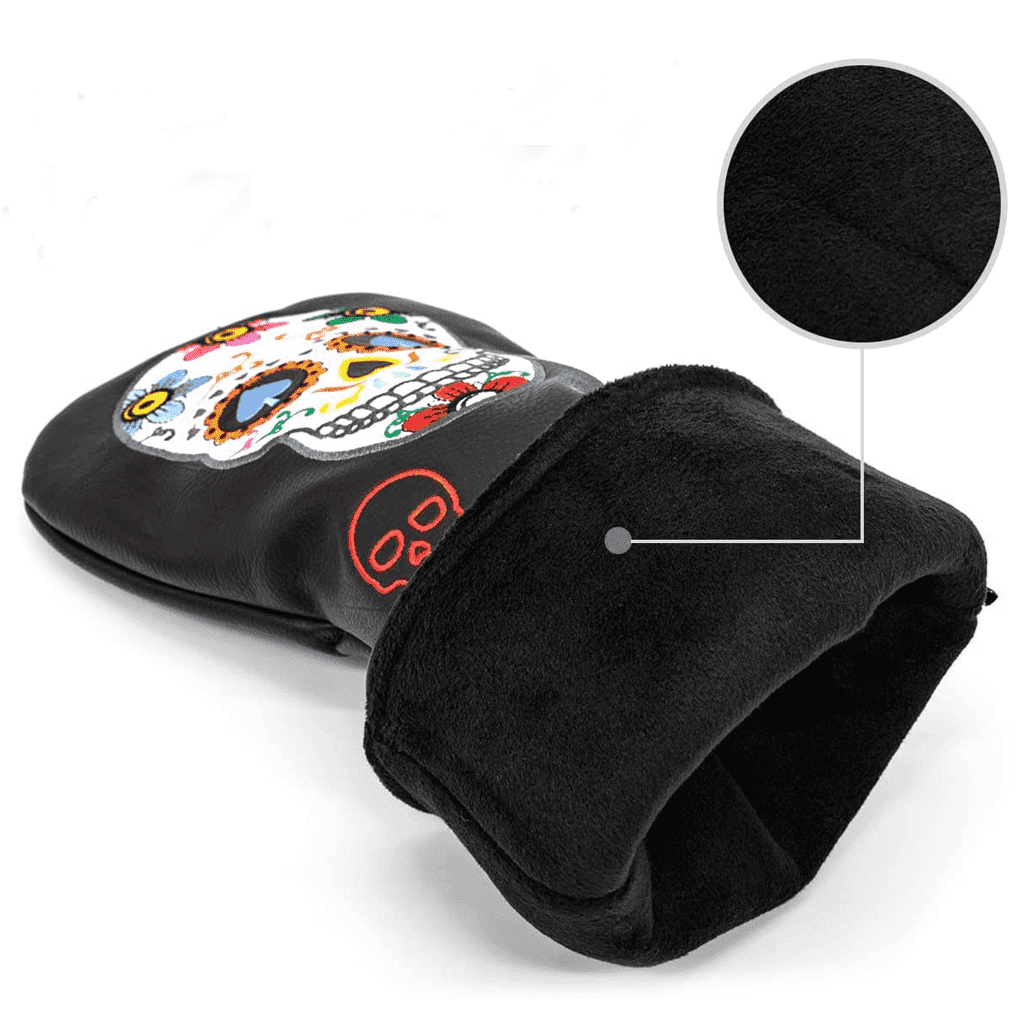Sugar Skull golf club head covers sets with padded liner