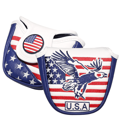 USA Flag mallet putter covers front and back
