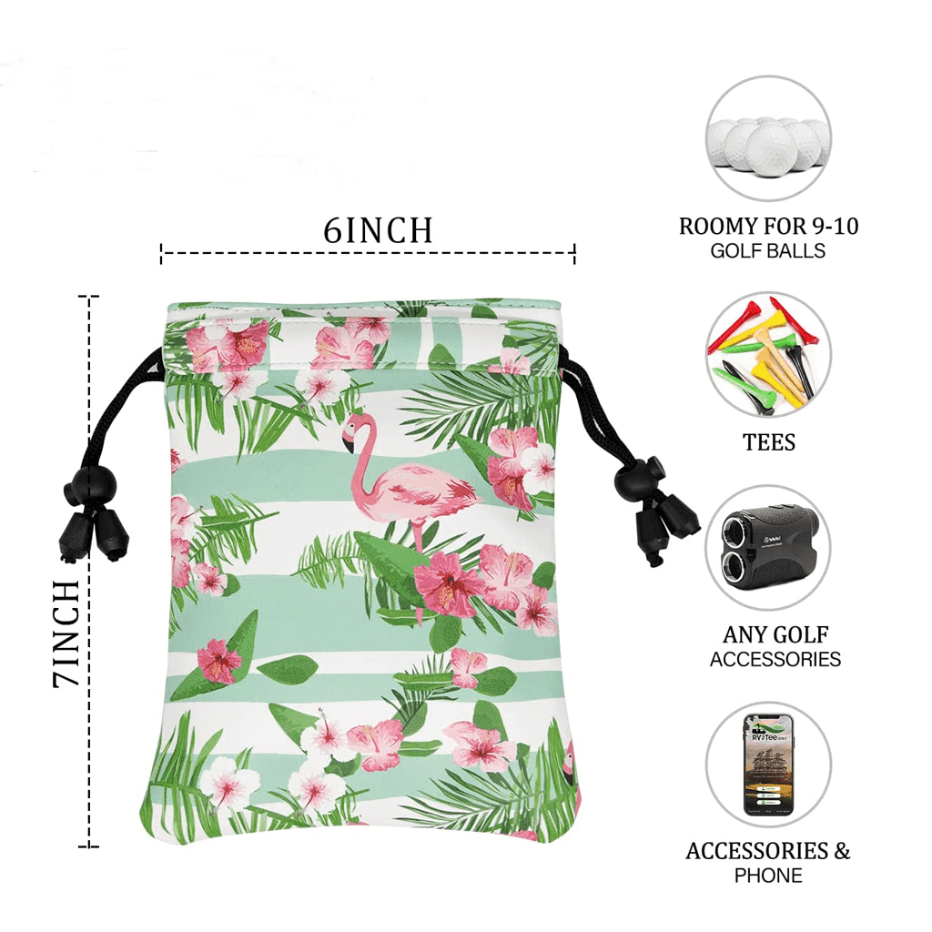 golf tee bag pouch size