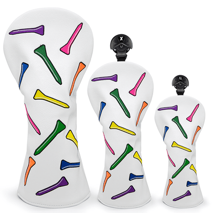 colorful tees golf club head cover sets