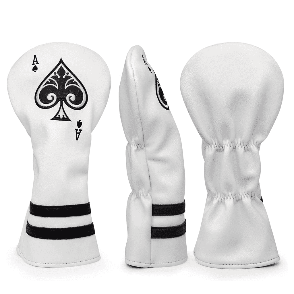 King of Spade golf club head cover with double elastic band for tight fit