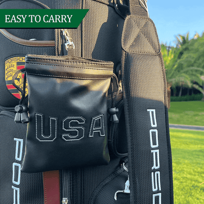 golf valuable pouch attachable to golf bag