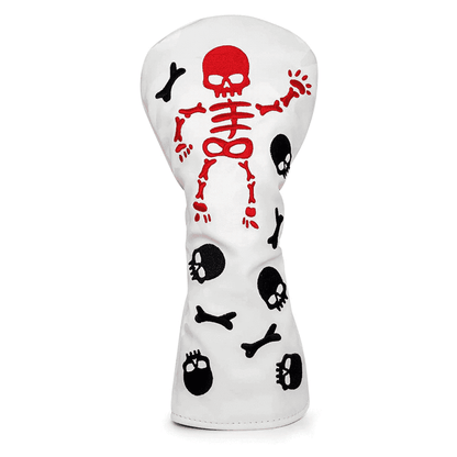 White Leather Skeleton Driver Headcover