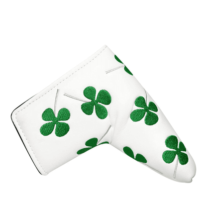 Luck of the Irish white Leather blade head covers